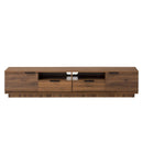 TV Stand Entertainment Center with Deep Drawers, Cable Management & Soft Closing Hinges by HouseOfZazla