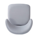 7-Piece Modern Dining Set with Wood, Faux Leather, and Metal Frame Gray+Black+Natural Finish