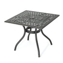 Enchantia Outdoor Square Dining Table with Weave Tabletop and Flared Legs - Copper by HouseOfZazla