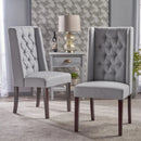 Sophisticated Tufted Dining Chair With High Back Design