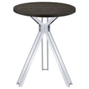Edgerton - Round Height Bistro Bar Table - Dark Oak