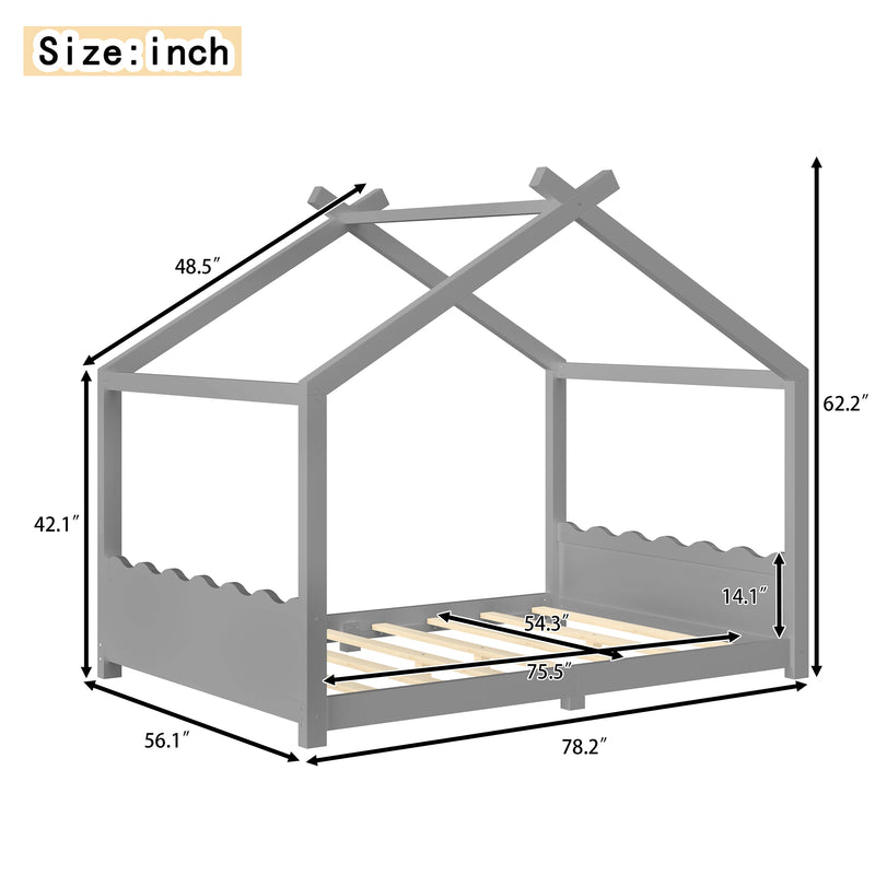 Full House Floor Bed with Support Slats, photo 4 of 10