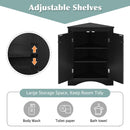 Triangle Bathroom Storage Cabinet With Adjustable Shelves, Freestanding Floor Cabinet For Home Kitchen by HouseOfZazla