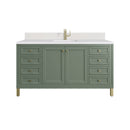 James Martin Chicago 60" Single Bathroom Vanity, Smokey Celadon