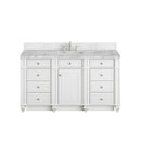 James Martin Bristol 60" Single Bathroom Vanity, Bright White