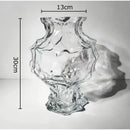 GobekUsa Irregular Glass Vase: Desk Decor, Flower Arrangement, Aesthetic Room Pot