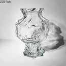 GobekUsa Irregular Glass Vase: Desk Decor, Flower Arrangement, Aesthetic Room Pot