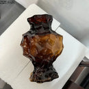 GobekUsa Irregular Glass Vase: Desk Decor, Flower Arrangement, Aesthetic Room Pot