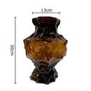 GobekUsa Irregular Glass Vase: Desk Decor, Flower Arrangement, Aesthetic Room Pot