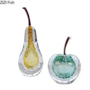 GobekUsa Glass Fruit Sculpture Desk Ornament for Aesthetic Room Decor