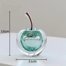 GobekUsa Glass Fruit Sculpture Desk Ornament for Aesthetic Room Decor