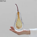 GobekUsa Glass Fruit Sculpture Desk Ornament for Aesthetic Room Decor