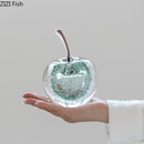 GobekUsa Glass Fruit Sculpture Desk Ornament for Aesthetic Room Decor