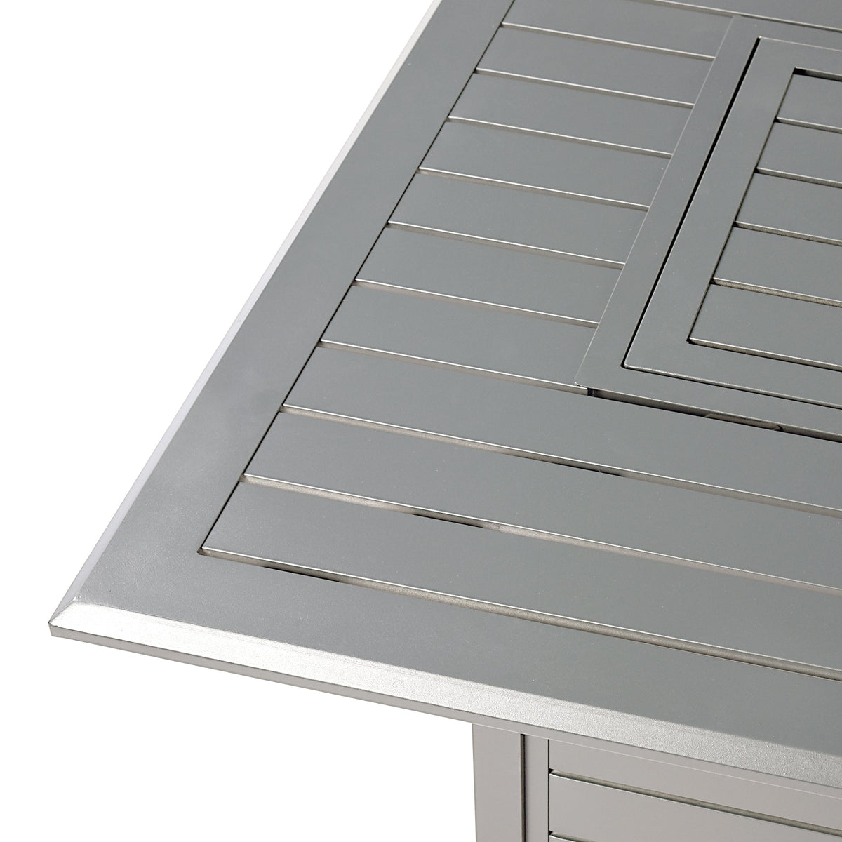 Aluminum 48-in Rectangular Propane Fire Table, Beads, Covers and Lid, photo 7 of 12
