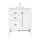 James Martin Addison 30" Single Bathroom Vanity, Glossy White