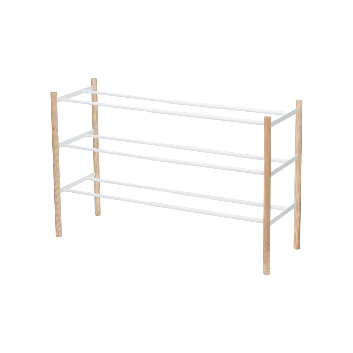 Expandable Shoe Rack (18" H)  - Steel + Wood, photo 6 of 15