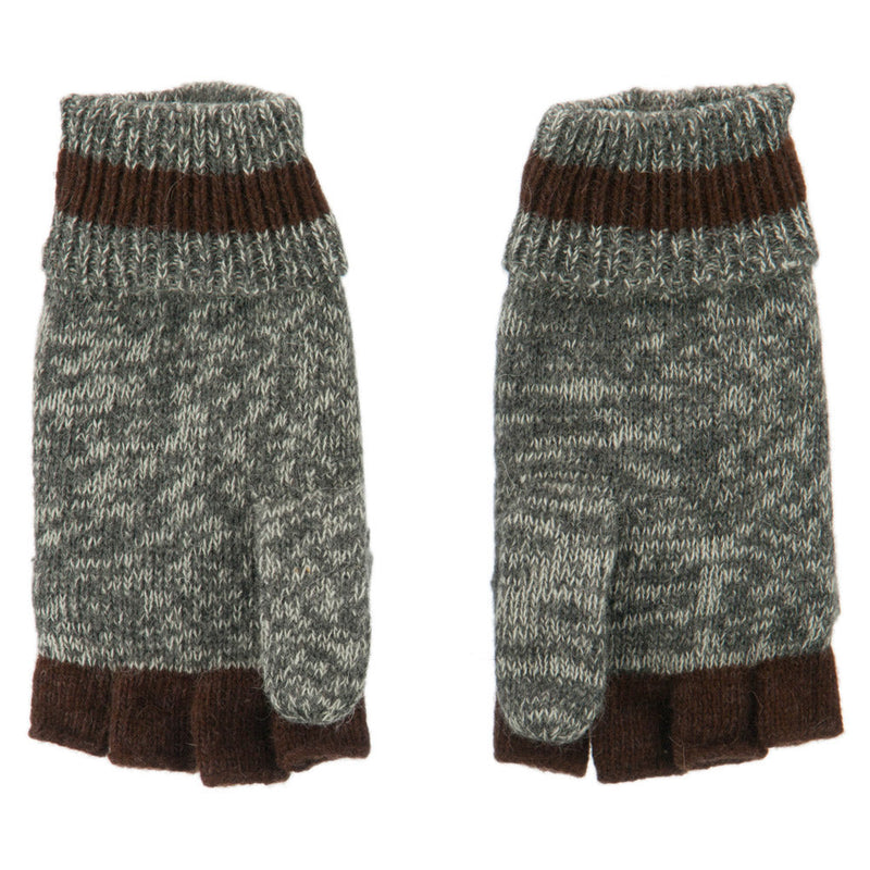 Men's Acrylic Fingerless Cuff Gloves