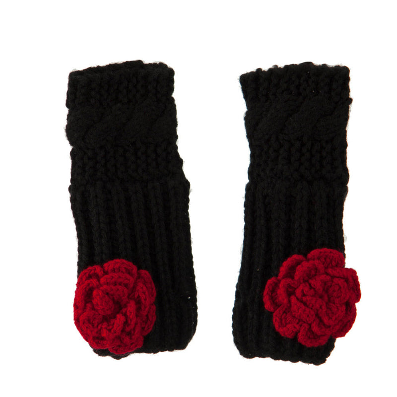 Acrylic Flower Accent Armwarmer