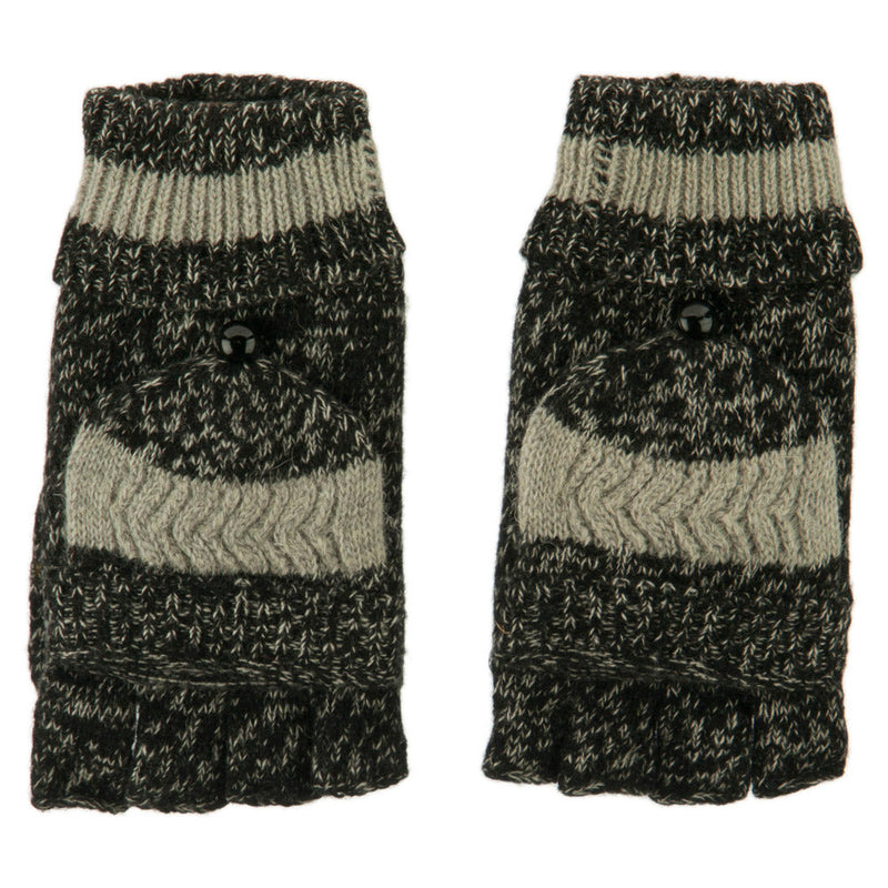 Men's Acrylic Fingerless Cuff Gloves