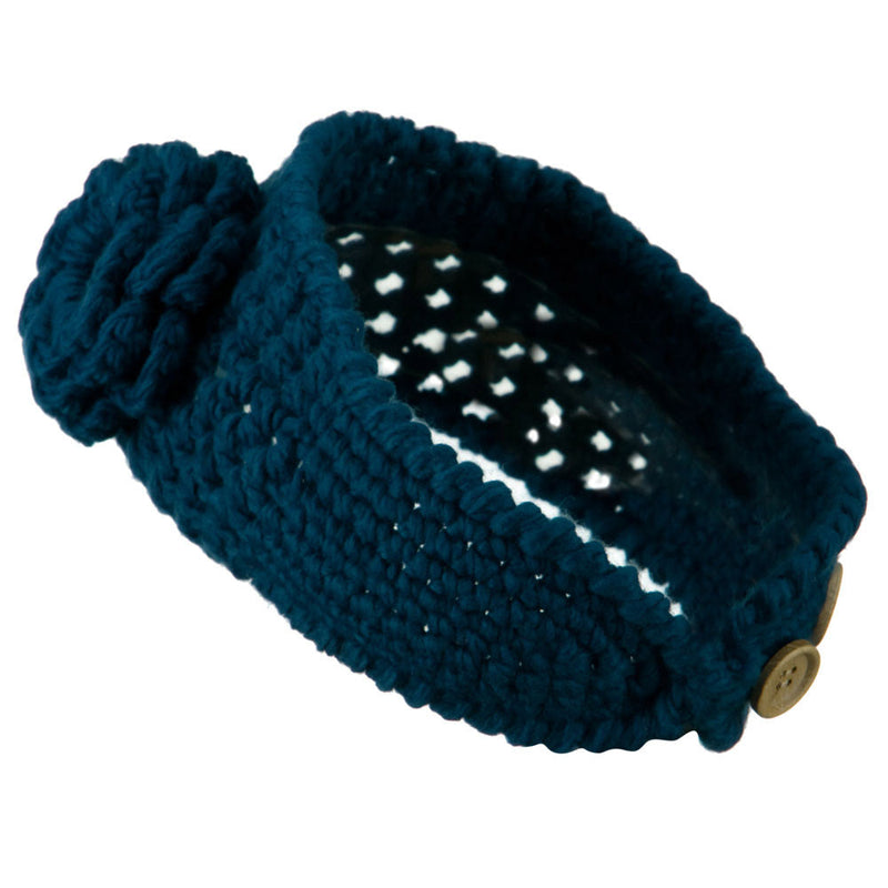 Ladies Acrylic Flower Accent Head Band