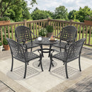 5-Piece Cast Aluminum Patio Furniture Set with Cushions by HouseOfZazla
