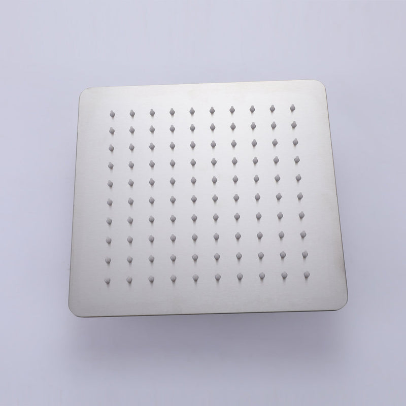 2 Functions Complete Shower Fixtures, 3 Knob Handles Complete Shower Systems, 10 inches Brushed Nickel - 2W03