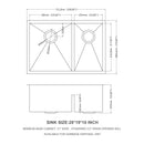 Modern Double Bowl Undermount Sink Design With 10" Deep Basins by HouseOfZazla