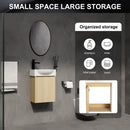 Modern Bathroom Vanity With Ceramic Basin, Wall Mounted Floating Sink Combo, Storage Cabinet by HouseOfZazla
