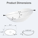 White Oval Ceramic Vessel Sink