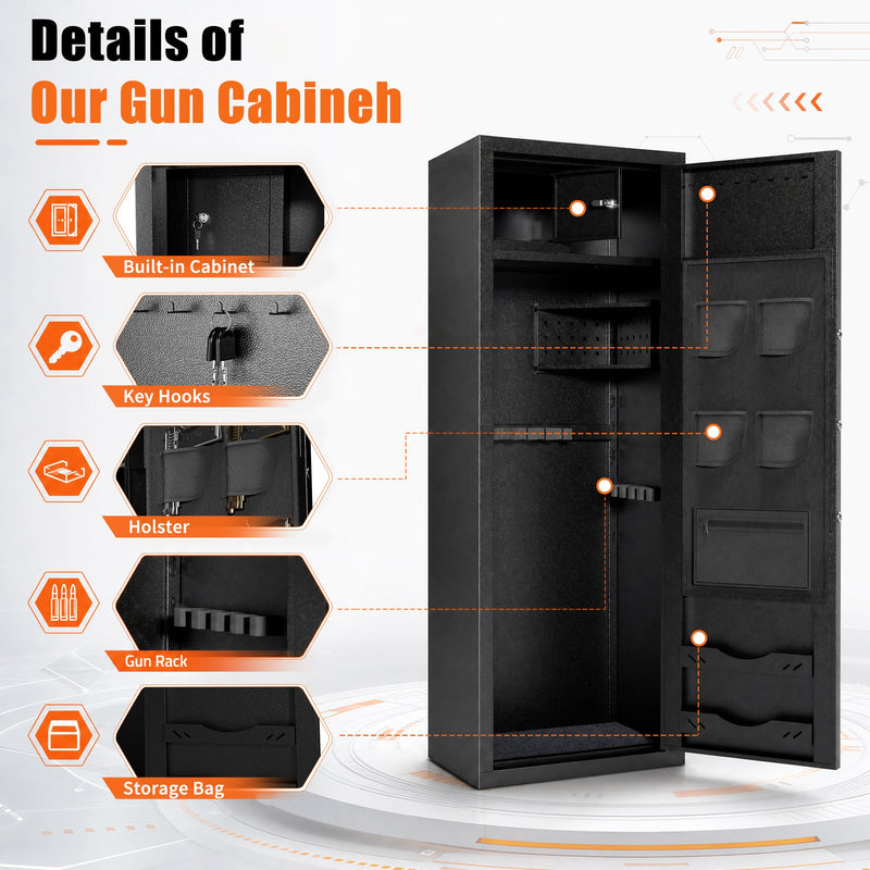 Biometric Large Gun Safe with Fingerprint Password Lock, photo 9 of 10