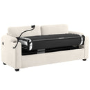 Sleeper Sofa Loveseat Sofa With Full Size Mattress, 2 USB Ports, 2 Cup Holders, 2 Side Pockets And Phone Holder by HouseOfZazla