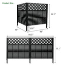 W48'' x H47.3'' x 2 Panels Metal Privacy Screen by HouseOfZazla