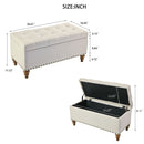 Upholstered Ottoman With Storage And Rivet Trim by Unique Piece Furniture