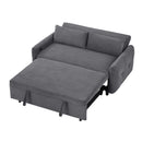 Pull-Out 2 Seat Modern Sleeper Sofa With 2 Throw Pillows And USB Ports by HouseOfZazla