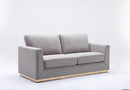 Valin - Linen Sofa For Living Room - Gray by HouseOfZazla
