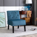 Reese - Living Room Armless Button Tufted Pattern Accent Chair (Set of 2) by HouseOfZazla