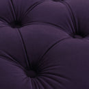 Dawn - Tufted Round Ottoman Nailhead Accents - Purple by HouseOfZazla