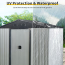Outdoor Metal Storage Shed With Sliding Door And Foundation For Backyard, Patio, Lawn by HouseOfZazla