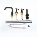 Widespread Bathroom Sink Faucet With Pop Up Drain And Brass Construction - Matte Black by HouseOfZazla