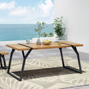 Zora Dining Table Industrial & Iron Table - Black by HouseOfZazla