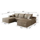 107" Cloud Sectional Sofa with Ottoman