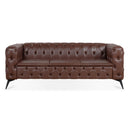 84.06Inch Width Traditional Square Arm removable cushion 3 seater Sofa
