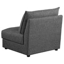 Wakefield - Upholstered Armless Slipper Chair - Black by HouseOfZazla
