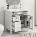 Bathroom Vanity With Top Sink, Storage Cabinet With 2 Drawers, Tip Out Drawer by HouseOfZazla
