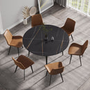 Modern Man-Made Stone Round Dining Table-Position For 6 People by Unique Piece Furniture