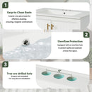 Elegant Bathroom Vanity With Ceramic Sink And Versatile Storage