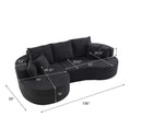 106 in. 2-Piece Fabric Cloud Curved Sectional Boucle Sofa with Chaise Lounge by HouseOfZazla