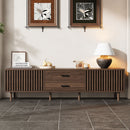 TV Stand For TVs Up To 80", Media Entertainment Center With Ample Storage - Dark Brown