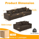 4 Seat Modern Comfy Upholstered Sofa Cloud Couch