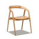 Simeon - Scandinavian Sculpted Dining Chair - Warm Natural Brown by HouseOfZazla
